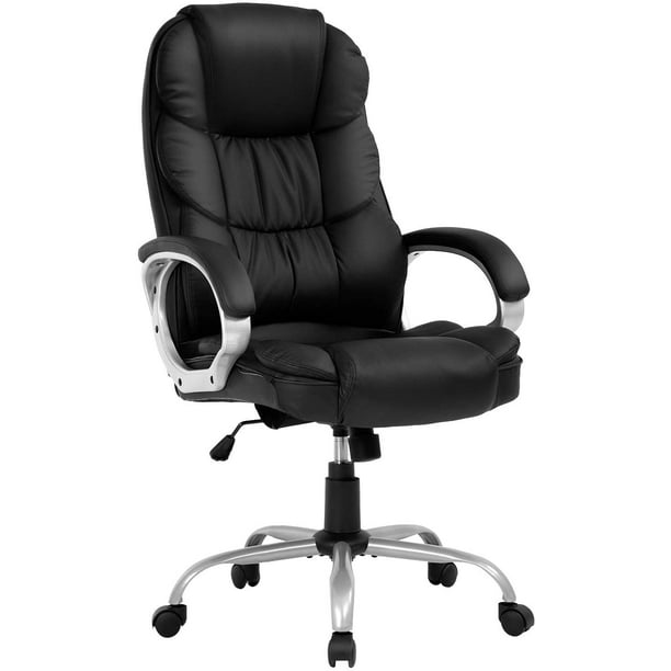 B2C2B Leather Executive Office Chair Brown Ergonomic Computer Desk Chair with Wheels and arms Swivel Task Chair Gaming Chair with Lumbar Support 